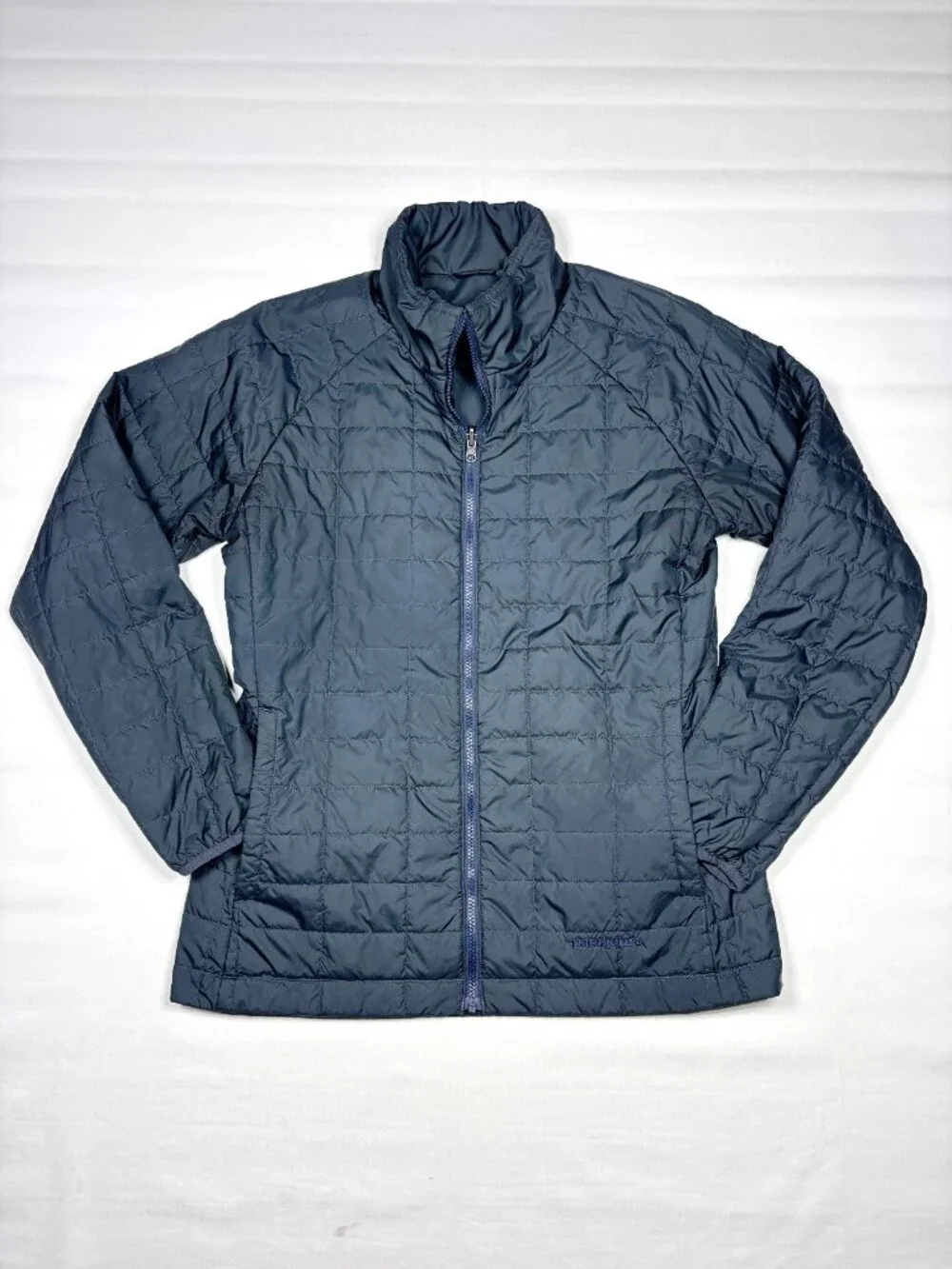 Patagonia Snowbelle Insulated Reversible Puffer Jacket Liner Blue Womens Med